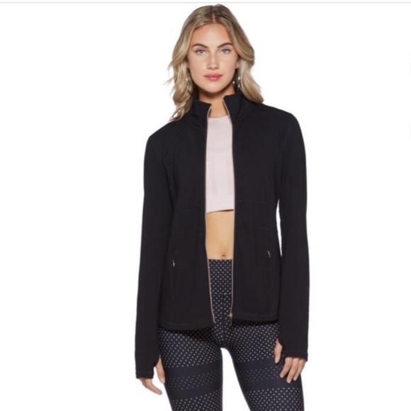 avec les filles // black zip performance jacket - Picture 1 of 7